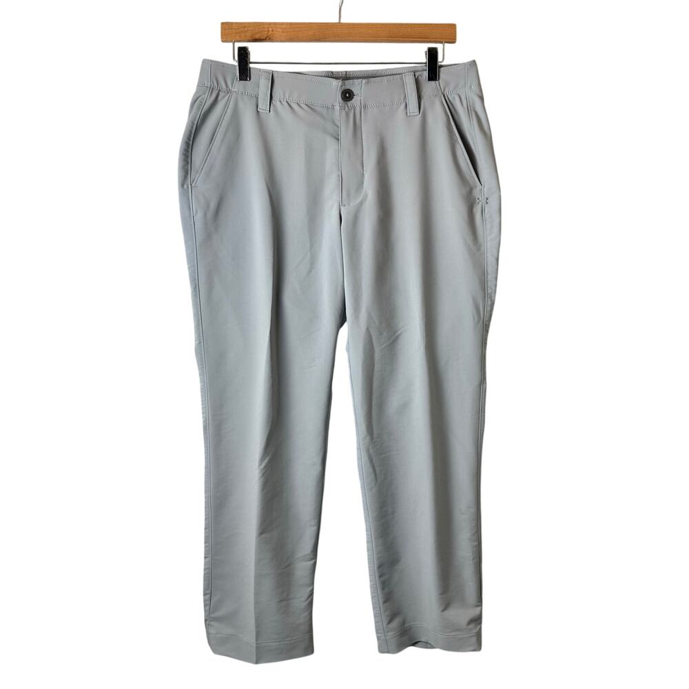 Under Armour Golf Pants Mens 34 30 Gray Technical Stretch Athletic Performance
